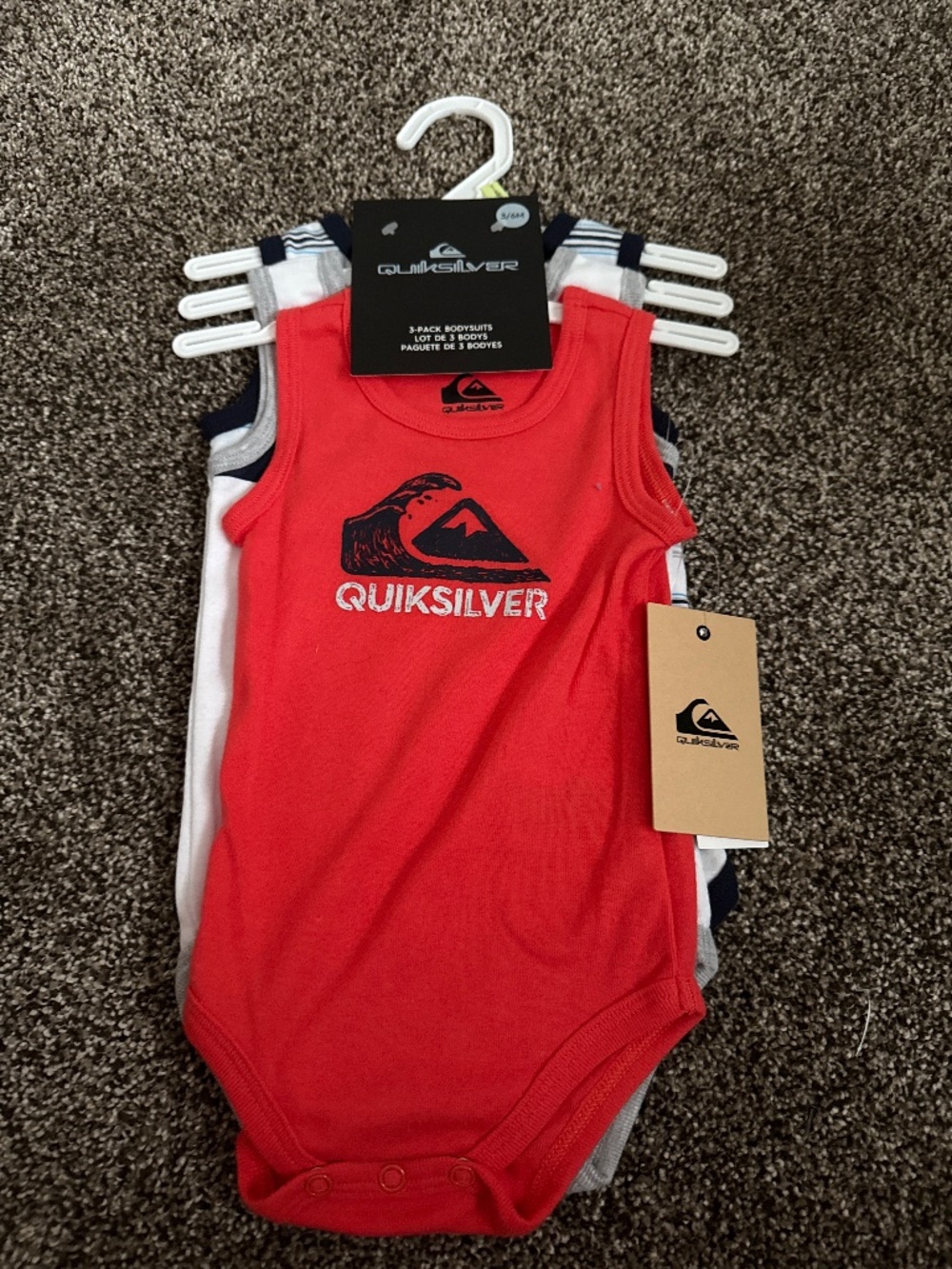 Quicksilver Baby boy onesies - sleeveless Bodysuit - 3 months